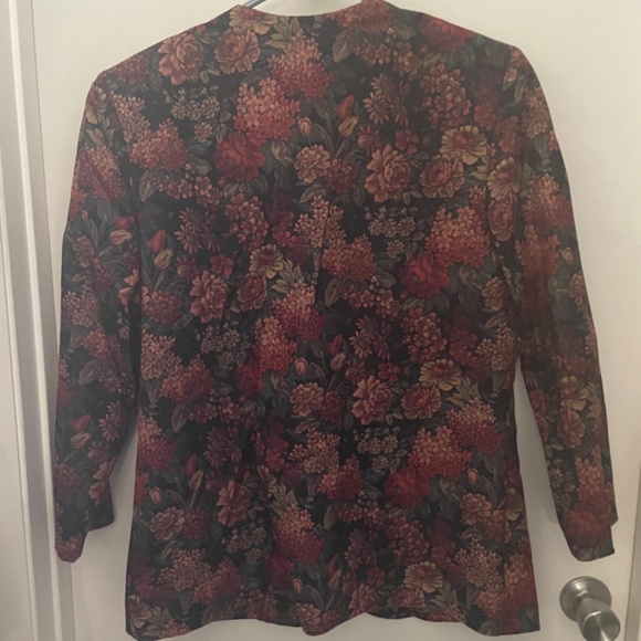 Vintage Floral Fire Island Blazer Size 12 - Picture 5 of 6